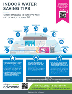 Indoor water saving tip sheet