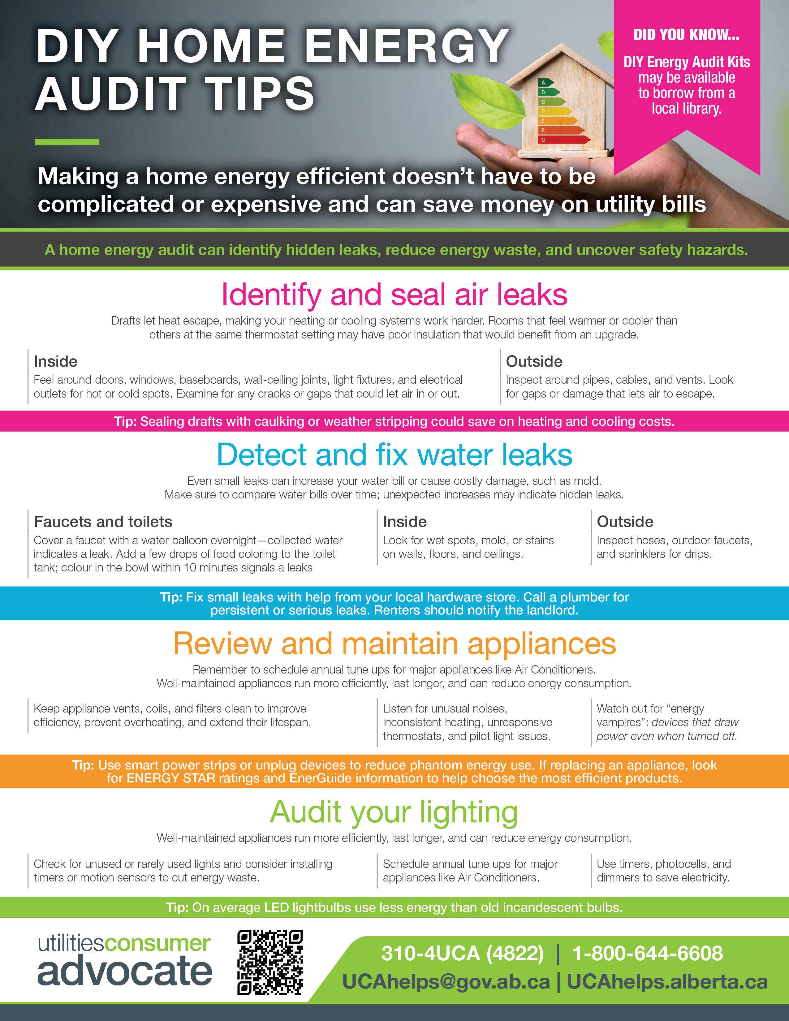 DIY home energy tip sheet